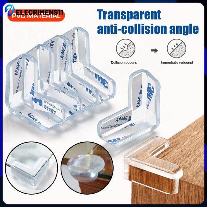 Clear LShape Edge Bumpers Corner Protectors For Baby Safety Desk Table