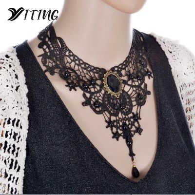 【CC】 1 Pcs Fashion Necklace Jewerly Gothic Collar Choker Bib Gem Chain