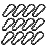 12ชิ้น8X80mm ฤดูใบไม้ผลิ S Nap ตะขอ,C Arabiner คลิป,ลิงค์ด่วน Carabiners สำหรับในร่มและกลางแจ้งกิจกรรม,ตั้งแคมป์,ปีนเขา