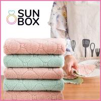 SUN BOX นุ่ม แห้งเร็ว บ้านและห้องครัว ผ้าซับน้ำ ผ้าเช็ดจาน ผ้าเช็ดมือ ผ้าเช็ดทำความสะอาด ผ้าเช็ดครัวแบบดูดซับ