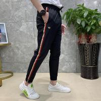 NGHG MALL -Ice thin style New Embroidered Autumn Fashion Brand Pants for Men, Loose and Versatile, Trendy and Handsome, Casual 9-point Sports Pants for Men