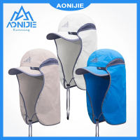 AONIJIE E4089หมวกแก๊ปตกปลา UPF 50 หมวกปีกบังแดดหมวกกลางแจ้งที่ถอดออกได้หูคอสำหรับเดินป่า82915