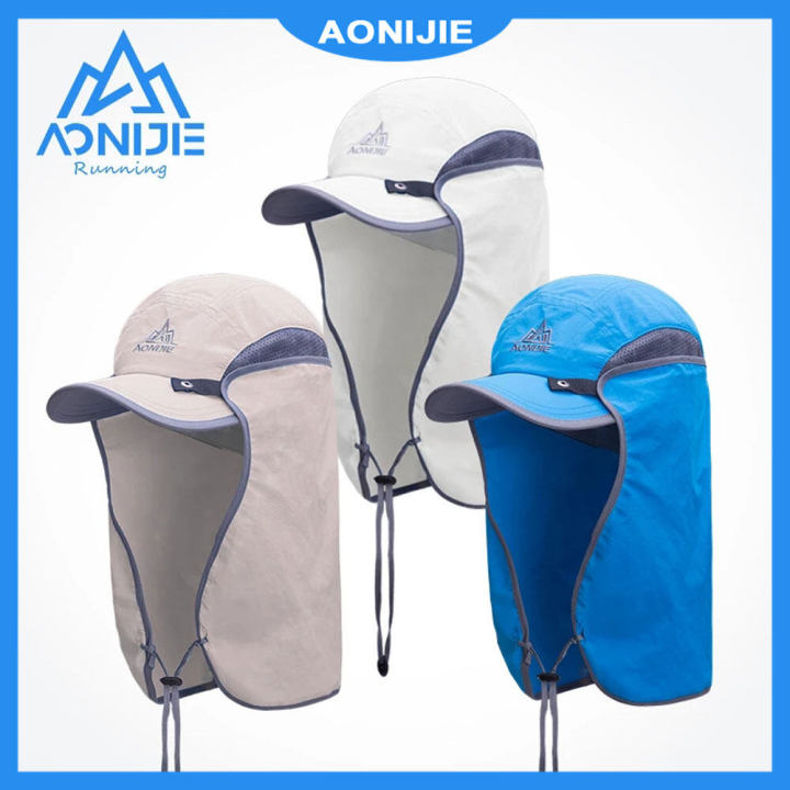 aonijie-e4089หมวกแก๊ปตกปลา-upf-50-หมวกปีกบังแดดหมวกกลางแจ้งที่ถอดออกได้หูคอสำหรับเดินป่า82915