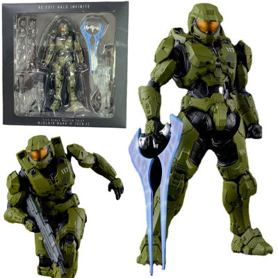 18ซม. Re: Edit Halo 1/12 Scale Master Chief Infinate Mjolnir Mark VI Gen3ที่ถอดออกได้ Action Figure ของเล่น Decocation สำหรับของขวัญ