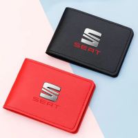 For Seat Leon Fr Mk2 Mk3 Lbiza Altea PU Leather Car Driving Documents Credit Card 6 Cards Driver License Holder