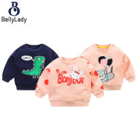 Kids Sweater Cute Cartoon Printing Sweatshirt Long-sleeved Round Neck Pullover Tops For Boys Girls【fast】