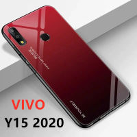 [ส่งจากไทย] Case Vivo Y15 2020 เคสกระจกสองสี เคสวีโว่ วาย15 สำหรับ Vivo Y15 เคสเงาไล่สี ขอบนิ่ม TPU CASE