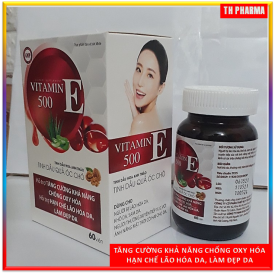 Viên uống đẹp da vitamin e đỏ- chiết xuất tinh dầu óc chó - ảnh sản phẩm 1