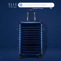 ELLE Travel Uniform Collection กระเป๋าเดินทางขนาดกลาง 24นิ้ว 100% โพลีคาร์บอเนต(PC) คันชักอะลูมิเนียม ล้อหมุน 360องศา ระบบซิปคู่ความปลอดภัยสูงและซิปขยาย