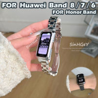 สายนาฬิกาโลหะสำหรับสาย Huawei 8 / 7 / 6 NFC Pro สายข้อมืออะไหล่สายรัดข้อมือเกียรติยศ8/6/7นาฬิกาข้อมือสายสเตนเลสสร้อยข้อมือมิลานอุปกรณ์เสริมนาฬิกาโลหะสำหรับสาย Huawei 7 6 [พร้อมส่ง]