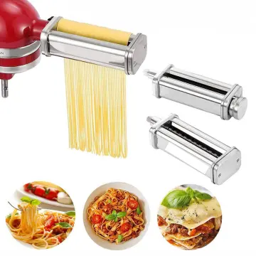  Pasta Maker Attachment for Kitchenaid Mixers with Pasta Drying  Rack, AMZCHEF 3 in 1 Set of Kitchen aid Pasta Maker Accessories, Included  Cleaning Brush: Home & Kitchen