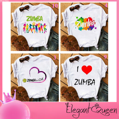 แฟชั่น Zumba ฟิตเนส T เสื้อผู้หญิง Dance Lover กีฬายิมนาสติกเสื้อยืดฮิปฮอป Femme เสื้อยึดแขนสั้น Tops Tee