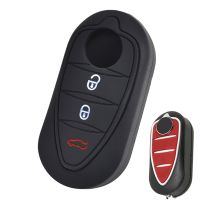 fvdbsdv 3 Button Silicone Flip Key Cover Case Fob Shell For Alfa Romeo Mito Giulietta 159 Gta Gtv Brera 4c Styling Holder Skin Protector