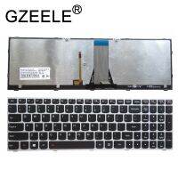 GZEELE US Backlit คีย์บอร์ดสำหรับ Lenovo NSK-BQCBN PK131BJ1B00 5N20H03472สีเงิน US Backlit Keyboard W/แว่นกันแดดกรอบเงิน