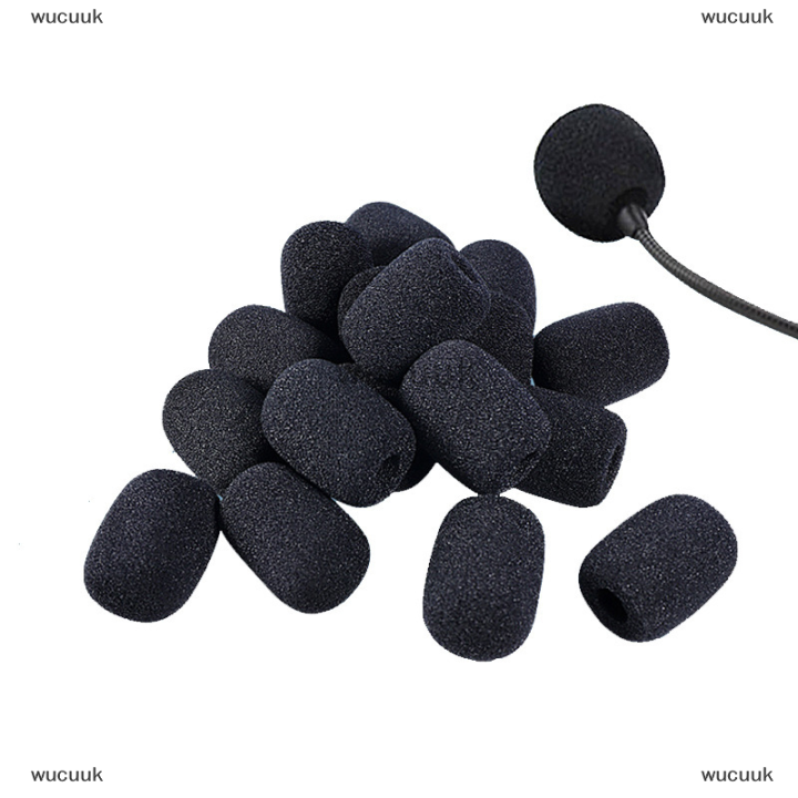 wucuuk-10pcs-ไมโครโฟนกระจกบังลมฟองน้ำฝาครอบหูฟัง-mic-foam-cover-ฝาครอบป้องกันสำหรับคอห่านประชุม-mic