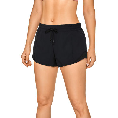 CRZ YOGA Womens Lightweight Running Athletic Shorts Elastic Waist Quick-dry Sports Shorts with Zip Pockets - 2.5 Inches