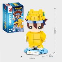 Dengshan61621742โมเดลดิจิตอล8สไตล์การผจญภัยของมอนสเตอร์บล็อกตัวต่ออิฐชุด Digimon Agumon Garudamon Metal Greymon ของขวัญของเล่นสำหรับเด็กเซ็ตหุ่นจำลอง