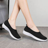 2021 women Fashion Flats Shallow Boat Shoes Breathable Female Slip-On Casual Sneakers Ladies Knitted Mesh Lightweight Loafers