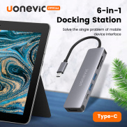 Hub Uonevic chia cổng USB C sang USB 3.0 6 trong 1 dành cho Pro