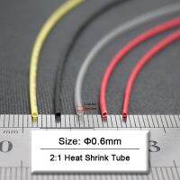 10/20/50/100/200M Dia 0.6mm Heat Shrink Tube 2:1 Polyolefin Thermal Cable Protector Insulated Waterproof Flame Retardant Sleeve Cable Management