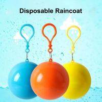 Great Disposable Rain Coat Transparent Rainproof Disposable Poncho Portable Water Resistant Emergency Poncho for Camping