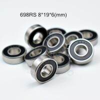 Bearing 10pcs 698RS 8x19x6(mm) free shipping chrome steel Rubber Sealed High speed Mechanical equipment parts