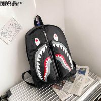 EQNX Store 2022 NEW OriginalˉBAPE ladies backpack outdoor sports travel bag mens riding bag high quality fashion trend shark mouth school bag