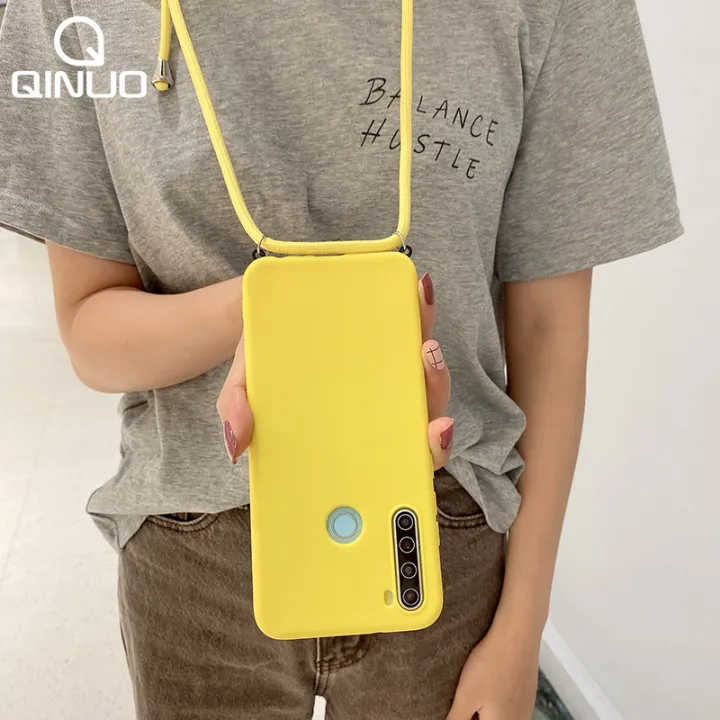 Neck Strap Cord Chain Phone Case For Xiaomi Mi Note 10 Lite 9 Pro 8 SE