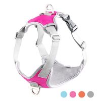 Pet Dog Harness Vest Soft lining Adjustable Reflective Small Medium Dogs Harness Collar Breathable Walking Training Pet Products Collars