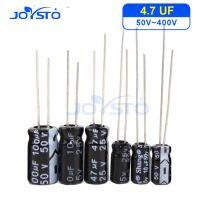 10PCS Original aluminum electrolytic capacitor 4.7UF 50V 100V 160V 400V plug-in multi specification 4.7UF Black Electrical Circuitry Parts