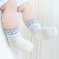 Korean Kids Soft Fashion Cartoon Socks Baby Middle Tube Stockings Long Socks for Infant Toddler Boys Girls Casual Mid Calf Socks