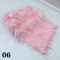 U2y7 25X45ซม. วัสดุตัดเย็บด้วยมือ8ซม. Pile Faux Fur ผ้าสำหรับตุ๊กตาเย็บปะติดปะต่อกันของเล่นเคราผม DIY คอสเพลย์ผ้าตกแต่งบ้าน