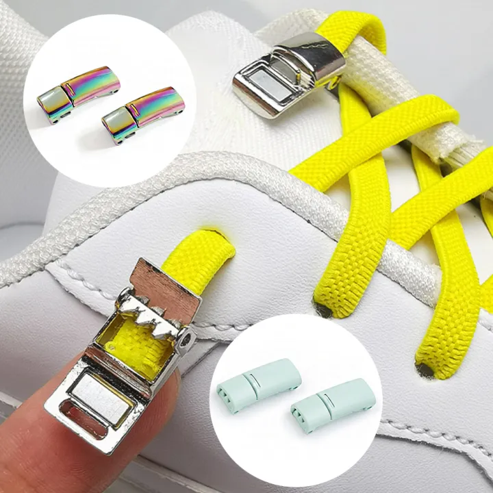 1Pair Shoelace Buckle Shoelace Buckle Metal No Tie Lazy Shoe