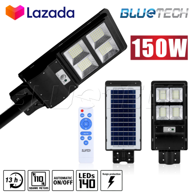 Bluetech USA ไฟถนน ไฟโซล่าเซลล์ Solar Street Light ขนาด 150 / 300 / 400 วัตต์ สี ขาว White ไฟถนนโซล่าเซลล์ Solar Cell LED Floodlight, Spotlight กันน้ำ IP67 วัตต์เต็ม รับประกัน 1ปี