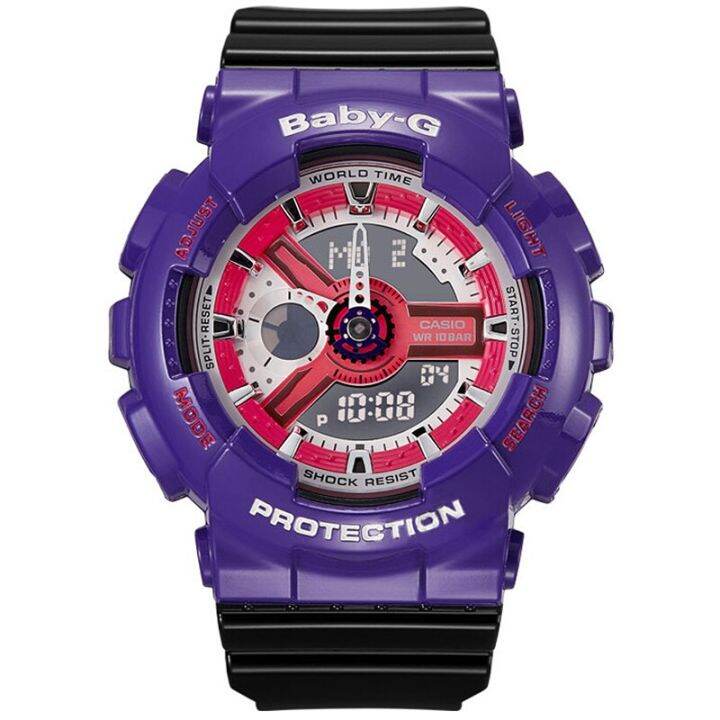 g-shock-baby-g-ga110-ba110-ชายและหญิงคู่กีฬานาฬิกากันน้ำและกันกระแทกเวลาโลกนำหน้าจอแสดงผลคู่-4-ปีรับประกันสากล-ba-110nc-6a-ga-110rf-9a