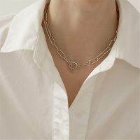 Ins OT Buckle Bare Chain Short Collarbone Necklace Choker