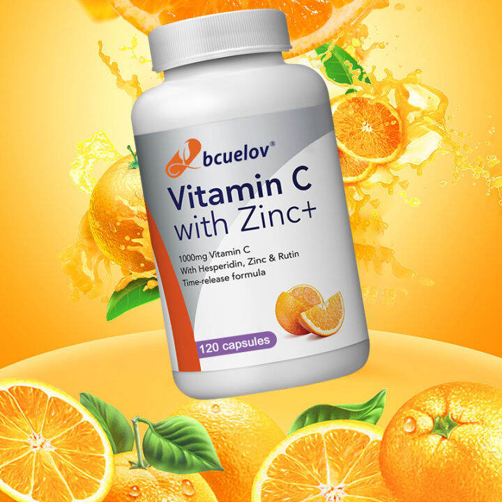 cuelov Vitamin C + Zinc Capsules supports healthy body systems and