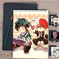 My Hero Academia Anime Notebooks Todoroki Shoto Midoriya Izuku A4 Sketchbook Student Stationery for Draw Child School Supplies Note Books Pads
