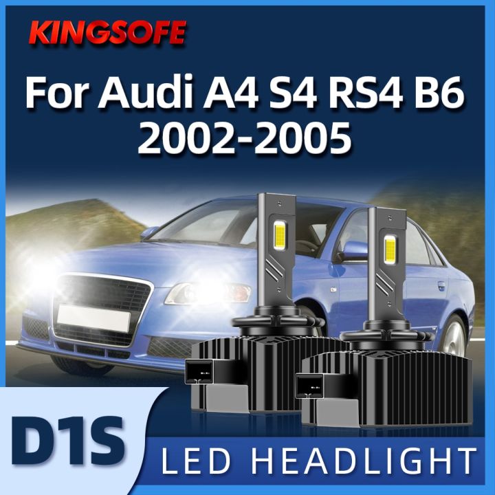 kingsofe-2pcs-รถ-d1s-led-ไฟหน้า6000k-csp-chip-high-low-beam-หลอดไฟ-fit-สำหรับ-audi-a4-s4-rs4-b6-2002-2003-2004-2005