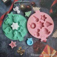 snowflakes tree stockings bells cake decorating tools silicone mold Gumpaste