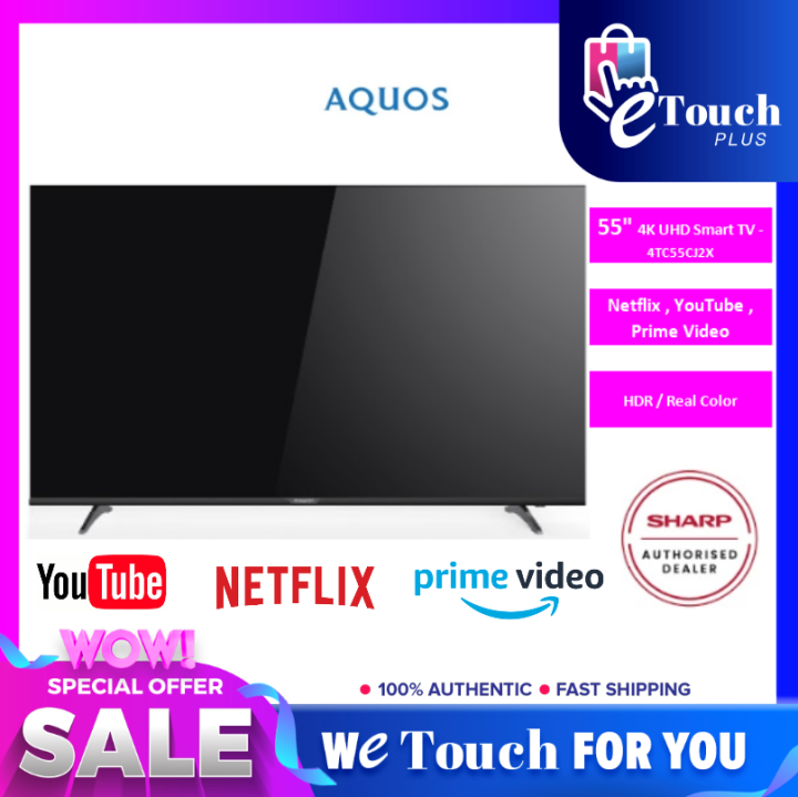 SHARP 55'' Inch 4K ULTRA UHD LED TV Smart TV [ 4TC55EJ2X ] / SHARP 55'' Inch 4K ULTRA
