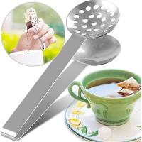 New Portable Stainless Steel Tea Bag Squeezer Teabag Tong Holder Herb Grip Kitchen Tool Lemon Slice Clip