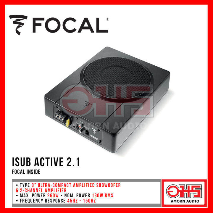 Focal ISUB ACTIVE 2.1 8" amplified subwoofer & 2channel