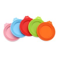 【cw】 Reusable 3 In 1 Silicone Canned Lid Sealed Feeders Food Can for Dog Storage Top Cap Cover 【hot】