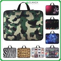 CLMXCA กระเป๋าแล็ปท็อปโน้ตบุ๊กแบบมีซิปคู่พกพาได้เคสแขนคอมพิวเตอร์กระเป่าสตางค์หนังนิ่ม