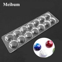 【hot】 Meibum 14 Cavity Polycarbonate Chocolate Mold Sphere Confectionery Baking Tray Soccer Decorating Mould