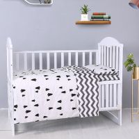3Pcs Baby Bedding Set Cartoon Cotton Crib Bed Linen Kit Includes Pillowcase Bed Sheet Duvet Cover Without Filler Baby Products