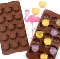 แม่พิมพ์ silicone หน้าหมู 15 ช่อง (คละสี) 15 Hole Piggy Emotion Silicone Molds เหมาะกับการใช้ทำ ชอคโกแลต เค้ก ขนมปัง มูส เยลลี่