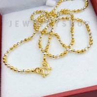 jewery33 k618 สร้อยคอสองกษัตริย์ ** ยาว 18 นิ้ว*** ลายไข่ปลา ทนทาน ไม่แพ้ ไม่คัน