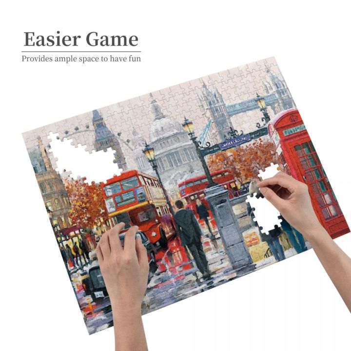 london-collage-wooden-jigsaw-puzzle-500-pieces-educational-toy-painting-art-decor-decompression-toys-500pcs